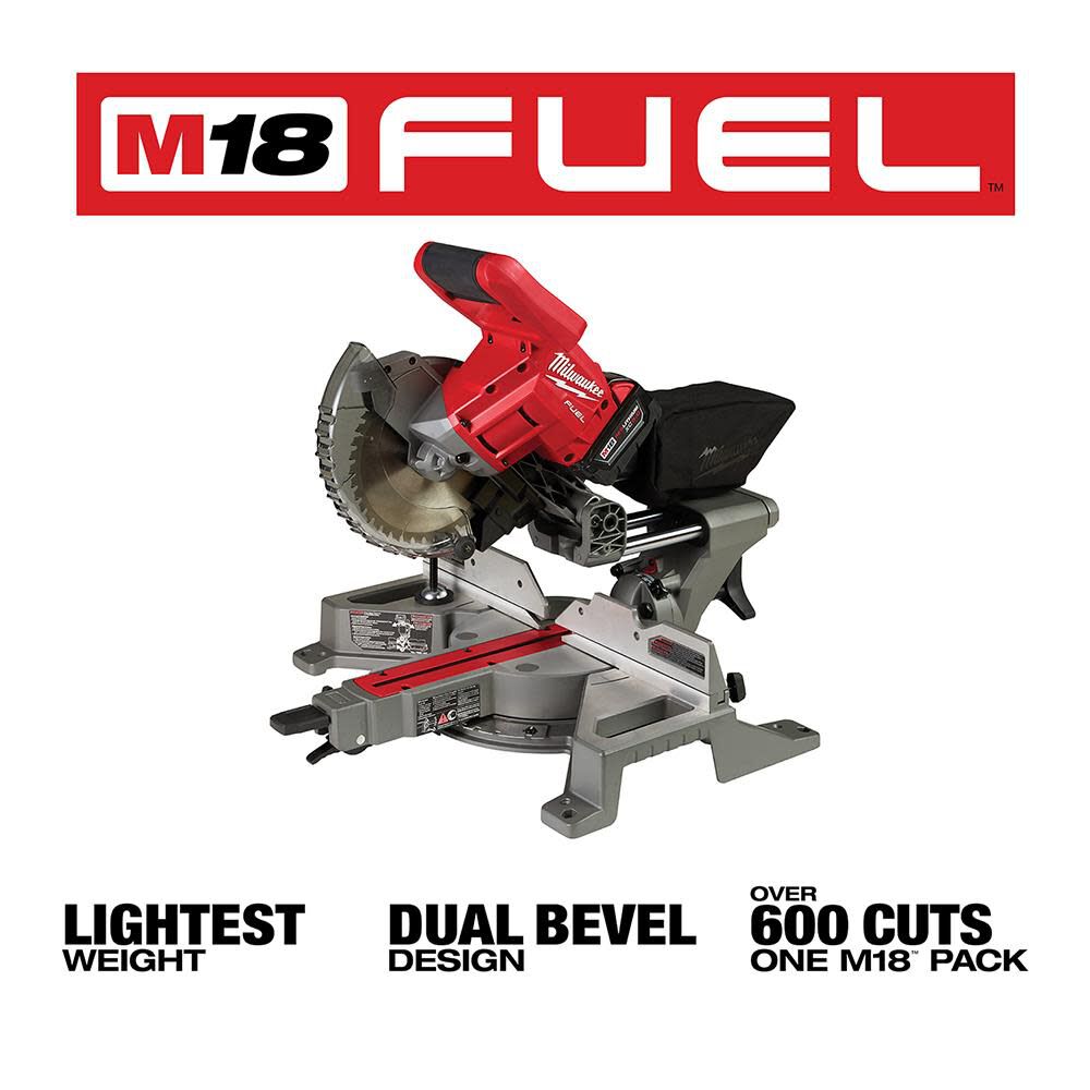 Milwaukee 2733-21 M18 FUEL™ 7-1/4” Dual Bevel Sliding Compound Miter Saw Kit