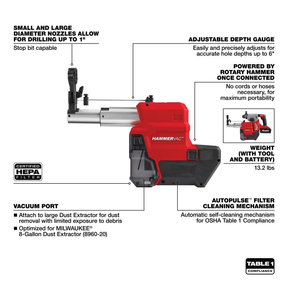 Milwaukee 2912-DE M18 FUEL™ HAMMERVAC™ 1