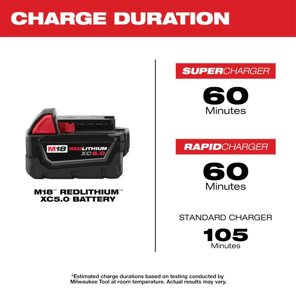MILWAUKEE M18™ REDLITHIUM™ XC5.0 Extended Capacity Battery (Two Pack) 48-11-1852