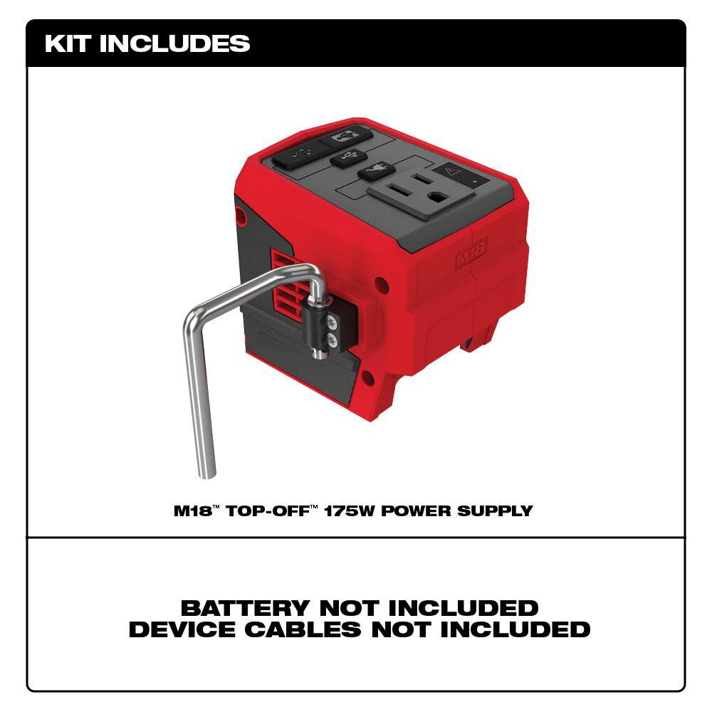 Milwaukee 2846-20 M18™ TOP-OFF™ 175W Power Supply