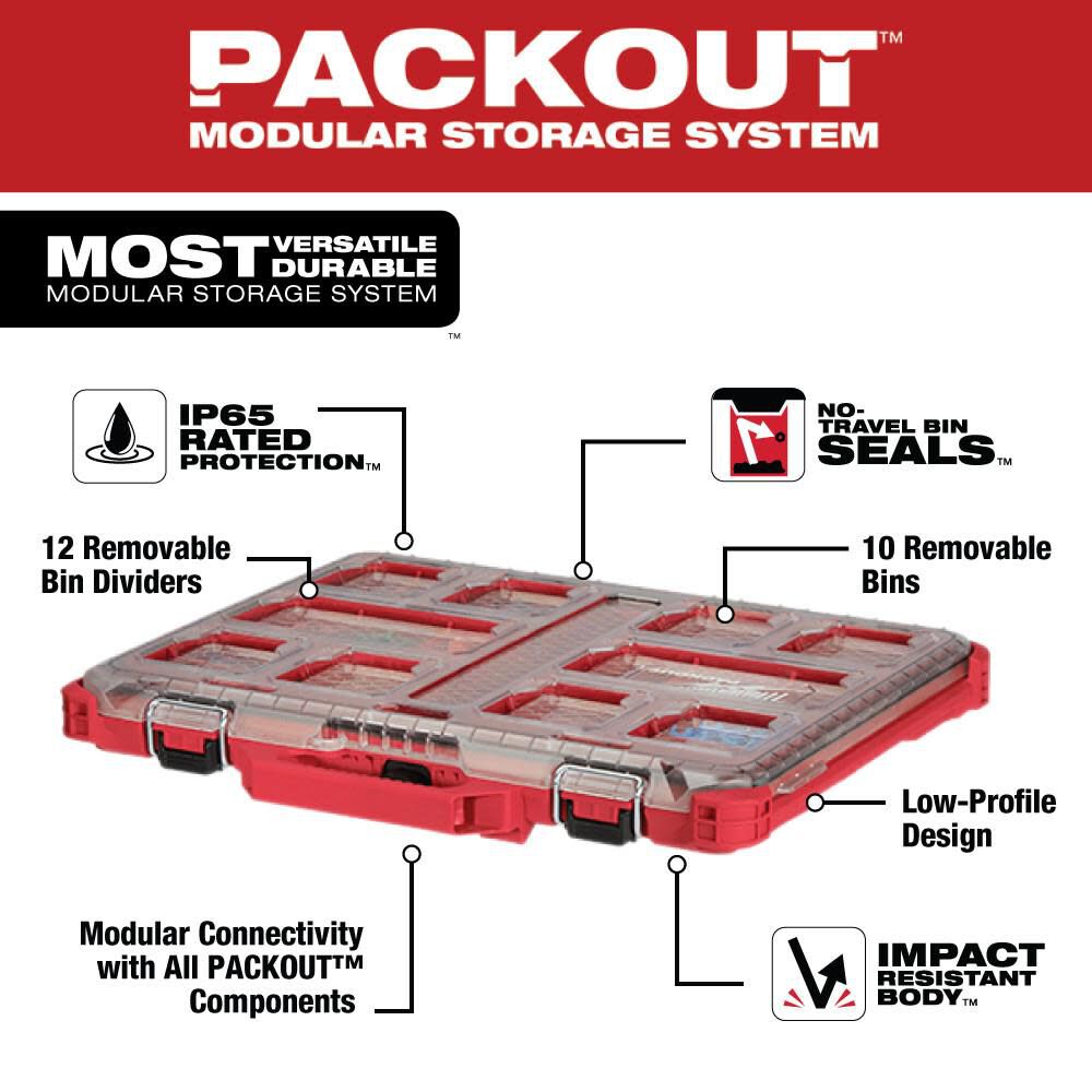 MILWAUKEE 48-22-8431 PACKOUT LOW PROFILE ORGANIZER