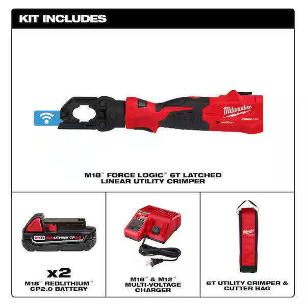Milwaukee 2979-22 M18™ FORCE LOGIC™ 6T Latched Linear Utility Crimper