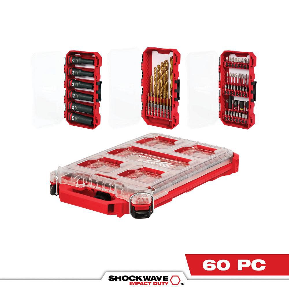 MILWAUKEE 48-32-5162 60PC IMPACT SET SW PACKOUT