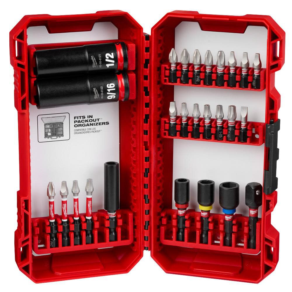MILWAUKEE 48-32-4408 26PC IMPACT SET SHOCKWAVE