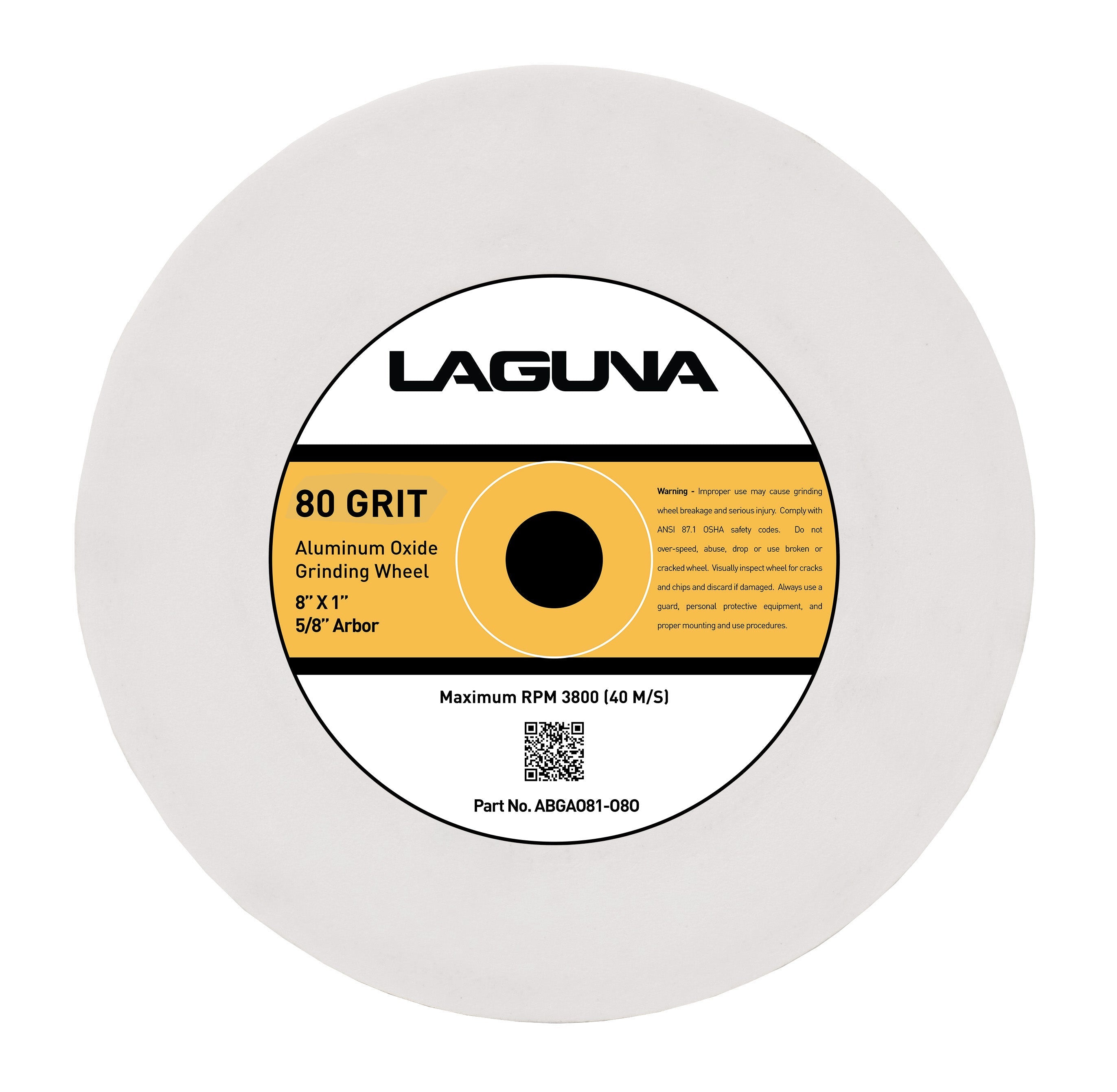 LAGUNA ABGAO81-080 80 GRIT ALUMINUM OXIDE WHEEL