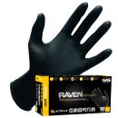SAS Safety 66520 Disposable Gloves 6 mil. Raven Black Nitrile - XX-Large - (100/bx)