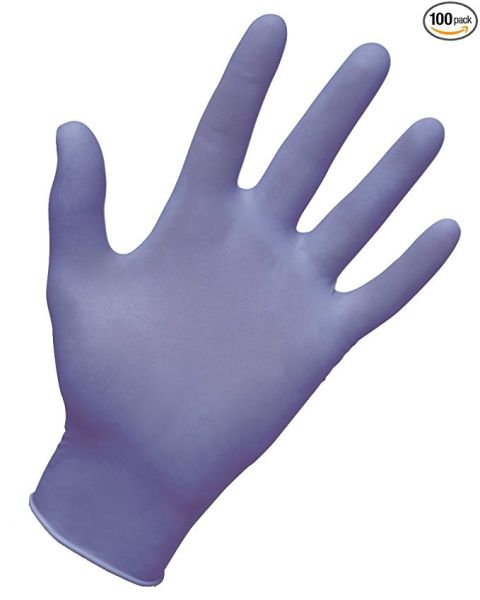 SAS Safety 66521 Derma-Med PF Nitrile Exam Grade Gloves - Small - (100/bx)