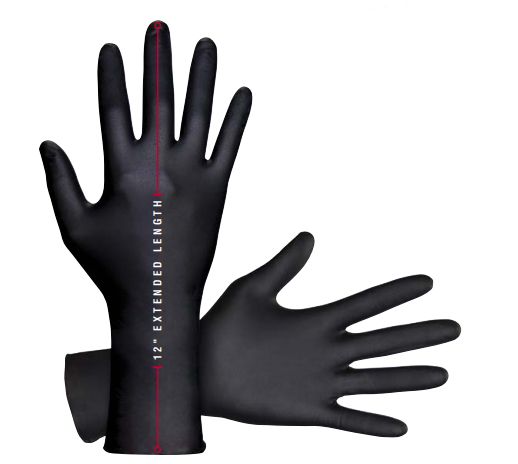 SAS Safety 66580 Raven Extended Length Cuff Disposable Glove - XX-LargeGlove - XX-Large