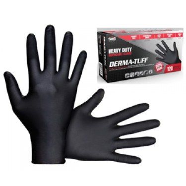 SAS Safety 66585 Derma-Tuff Heavy Duty Disposable 6-mil Nitrile Gloves - XX-Large 120/box