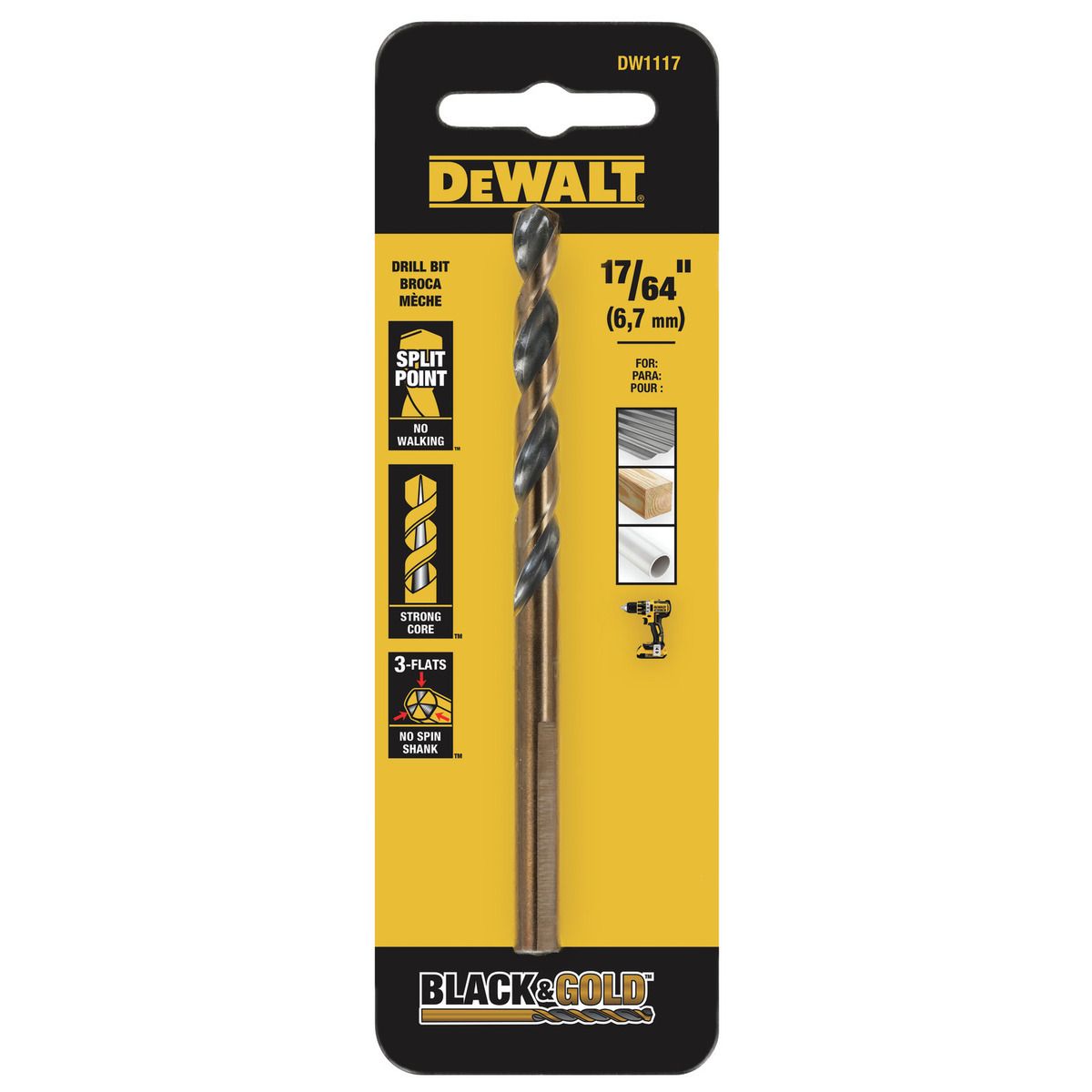 DeWalt DW1117 17/64IN DRILL BIT