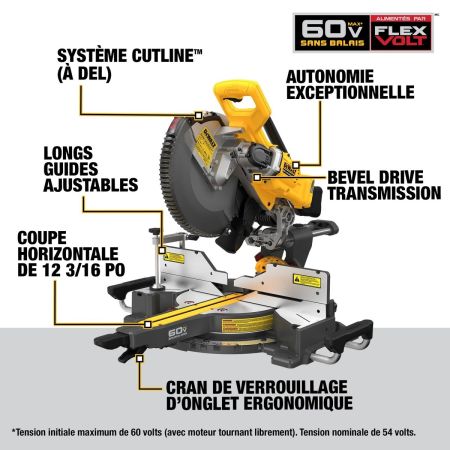 DeWalt DCS781X1 12IN 60V SLIDING MITER SAW -KITTED