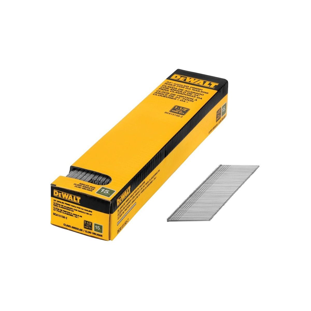 DeWalt DCA15150-2 15GA 1-1/2 IN ANGLED FIN NAIL 2.5K