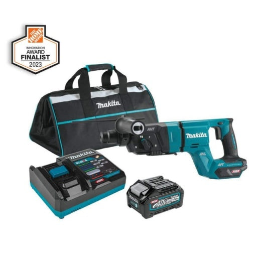 Makita 40v max xgt brushless cordless 1-1/8 in. rotary hammer (d-handle) kit, aft, aws capable GRH07M1