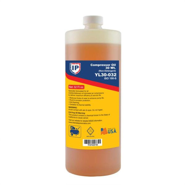 INTERSTATE YL30-032 32OZ. NON DETERGENT COMPRESSOR OIL 30WT YL30-032