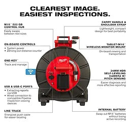 Milwaukee M18™ 200’ Stiff Modular Pipeline Inspection 3974-22