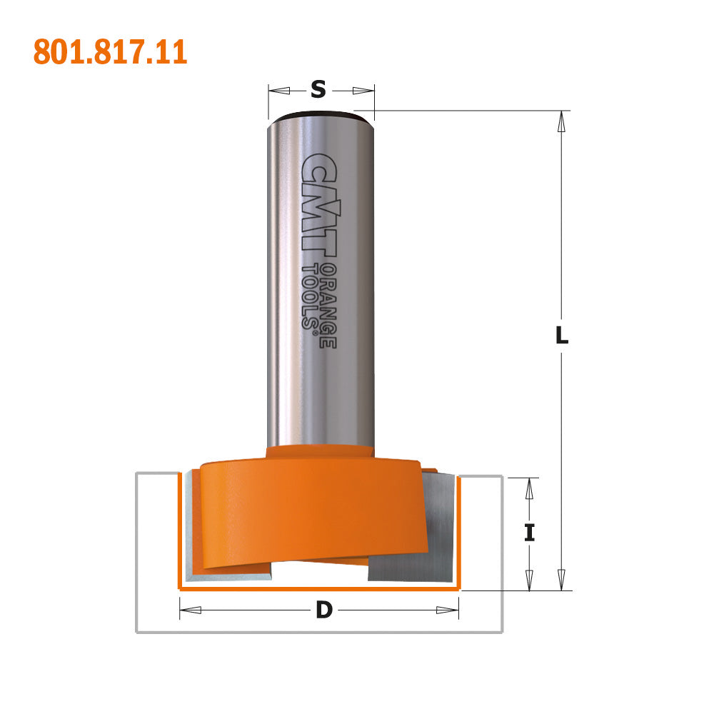 CMT 801.127.11 MORTISING BIT  D=1/2 x3/4  S=1/4