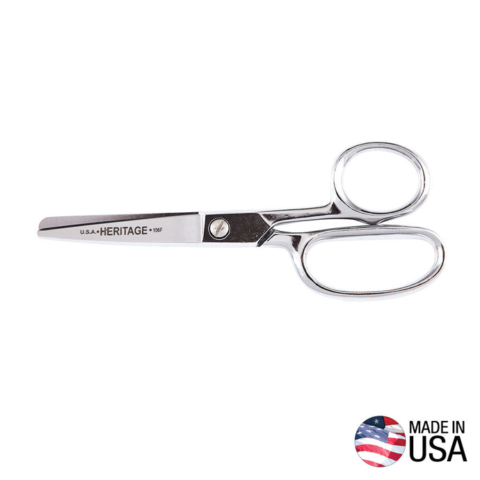 KLEIN 106F Straight Trimmer, Fully Rounded Tips, 6-Inch