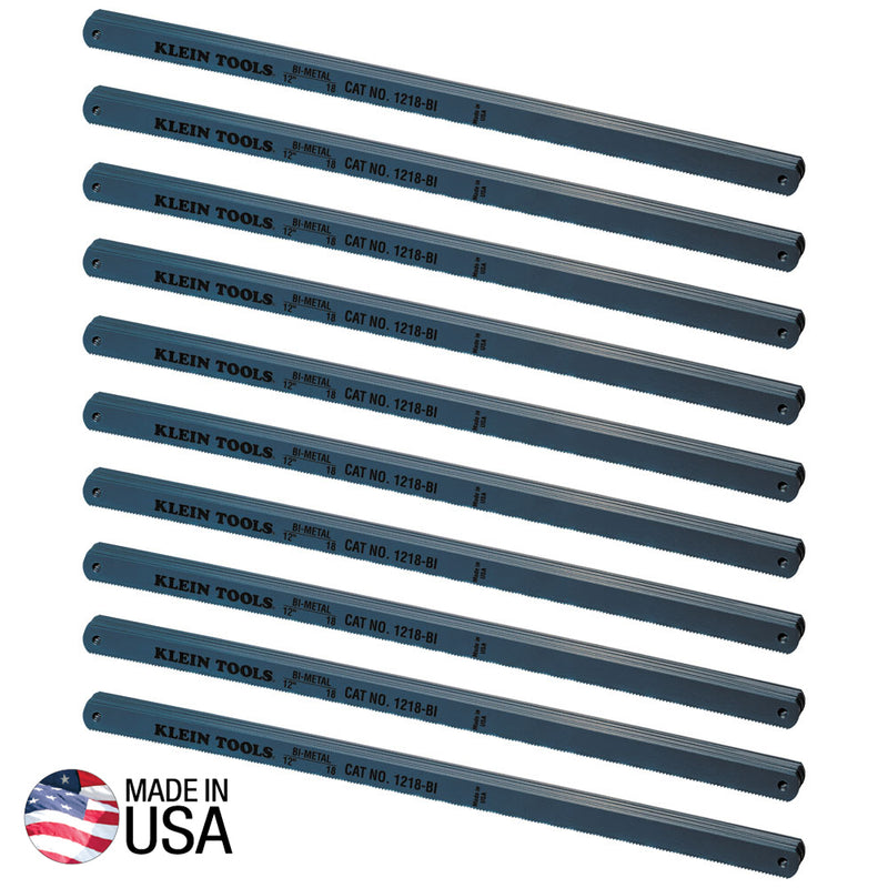 KLEIN 1218BI Bi-Metal Blades, 18 TPI, 12-Inch, 100-Pack