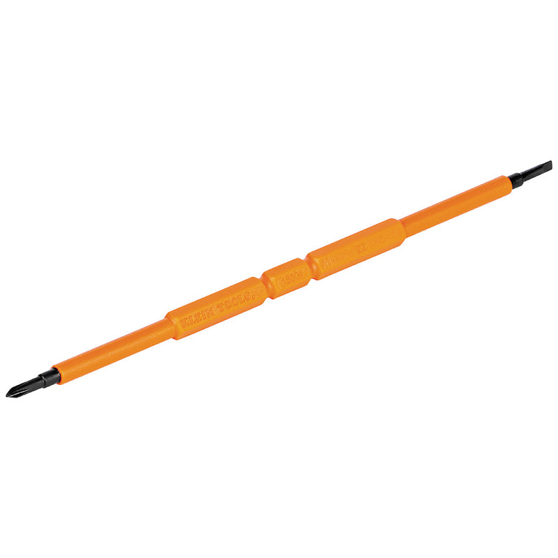 KLEIN 13157INSP Screwdriver Blades, Insulated Double-Ended Slotted, Phillips, 2-Pack