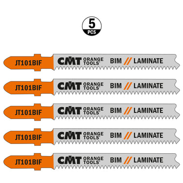 CMT JIG SAW BLADES LAMINATE/FINE STRAIGHT (BIM) 3-1/4?x 15TPI (5-PCS.) JT101BIF-5