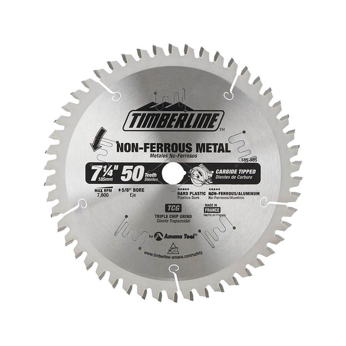 TIMBERLINE 185-505 7-1/4" NON-FERROUS METAL BLADE B=5/8" 50T