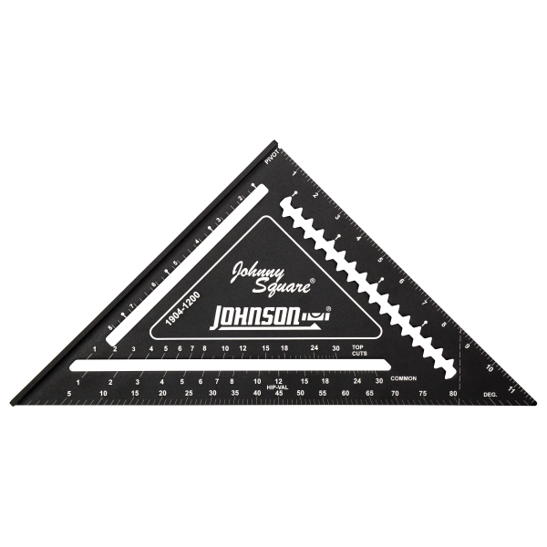 Johnson Level 1904-1200 12" Johnny Easy-Read Aluminum Rafter Square