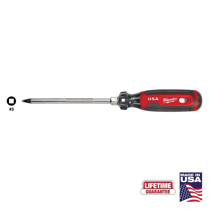 MILWAUKEE MT219 #3 SQ 6" CUSHION GRIP SCREWDRIVER USA