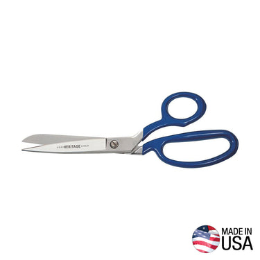 KLEIN 208LR-BLU-P Bent Trimmer w/Large Ring, Blue Coating, 8-Inch