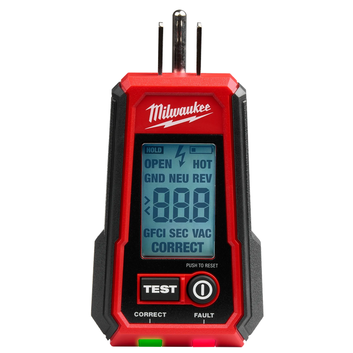Milwaukee Digital GFCI Receptacle Tester 2224-20