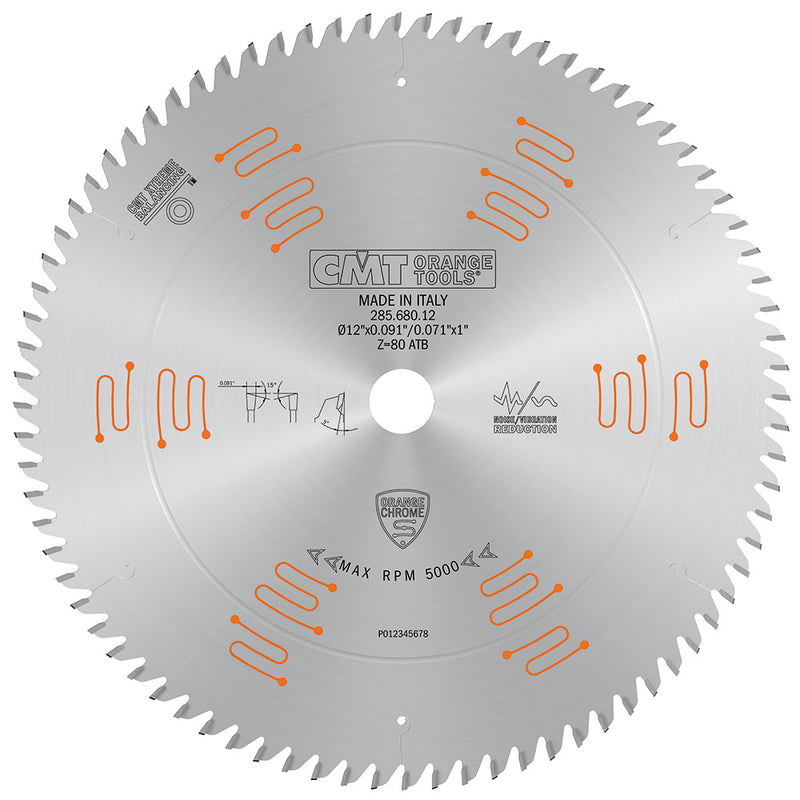 CMT 285.680.12 FINE FINISH SLIDING COMPOUND 12x0.094/0.071x1  T=80 ATB 285.680.12