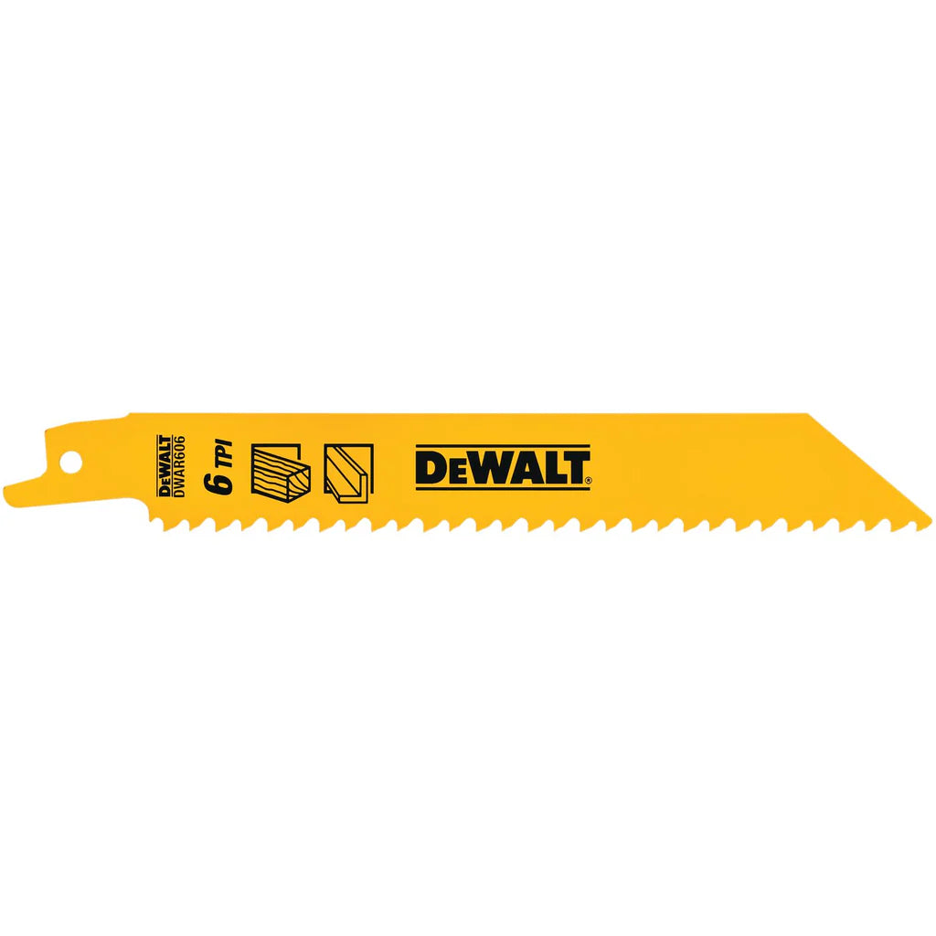 DeWalt DW4850 6IN 6TPI STGT BK BLD-5 PK