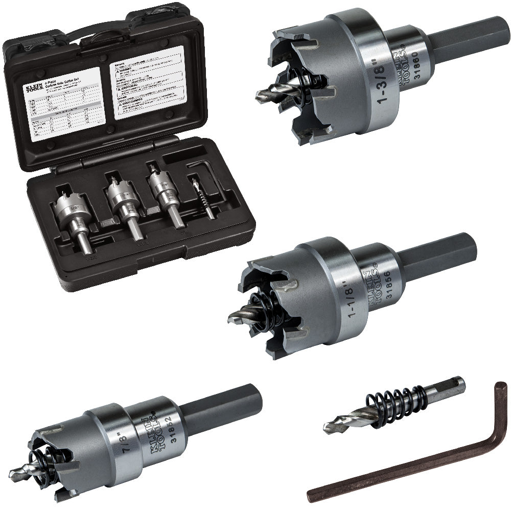 KLEIN 31872 Hole Cutter Kit, Carbide Hole Cutter, 4-Piece