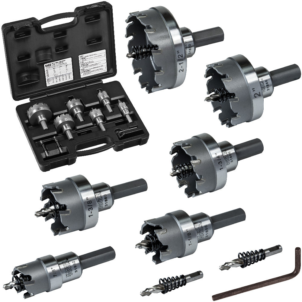 KLEIN 31873 Hole Cutter Kit, Master Electrician Hole Cutter, 8-Piece