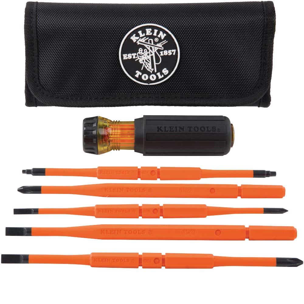 KLEIN 32288 8-in-1 Insulated Interchangeable Screwdriver Set
