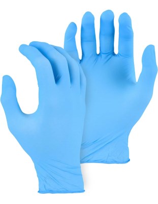 Majestic 3273BK/10 Disposable Industrial Grade Nitrile Glove, Powder-Free Large