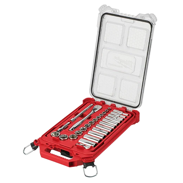 Milwaukee The SAE 28 piece 3/8 in. drive ratchet & 11921