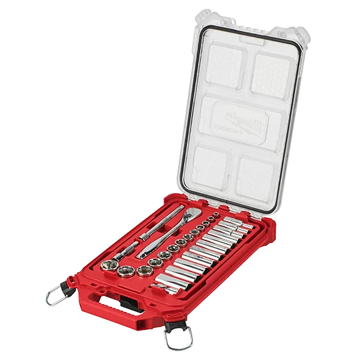 Milwaukee The SAE 28 piece 3/8 in. drive ratchet & 11921