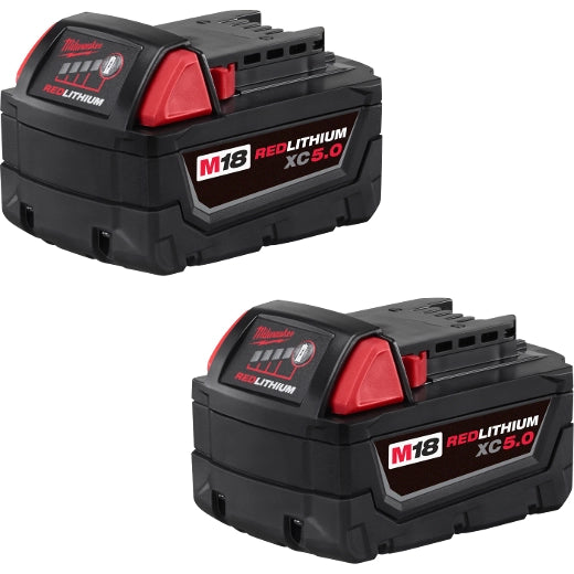 Milwaukee 48-11-1852 M18™ REDLITHIUM™ XC5.0 Extended Capacity Battery Two Pack List