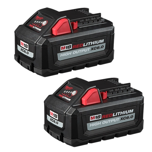 Milwaukee 48-11-1862 M18™ REDLITHIUM™ HIGH OUTPUT™ XC6.0 Battery Pack (2 Pk)