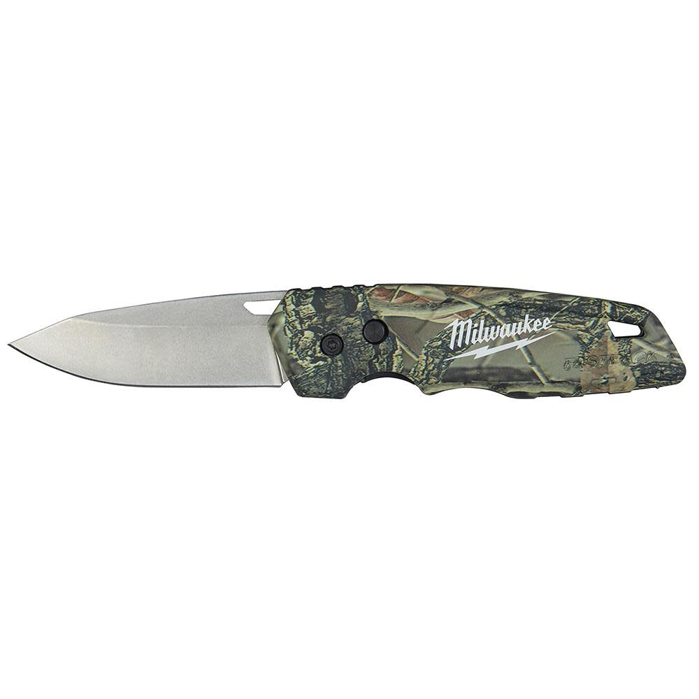 MILWAUKEE 48-22-1524 CAMO SMOOTH BLADE FLIP KNIFE