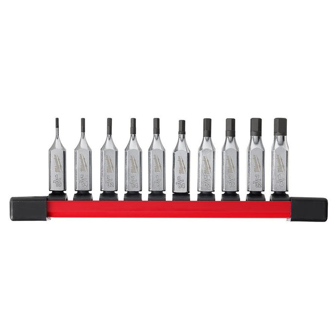 MILWAUKEE 48-22-9540 10PC 1/4" HEX BIT SOCKETS - SAE