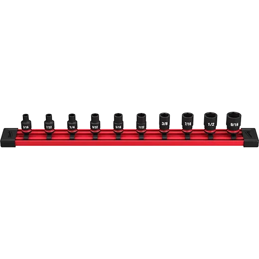 MILWAUKEE 49-66-7000 1/4DR 10PC SAE STD IMP SCKT SET
