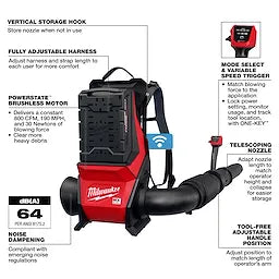 Milwaukee MXF600-2HD MX FUEL™ Backpack Blower Kit