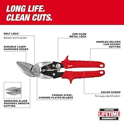 Left Cutting Offset Aviation Snips - 48-22-4542
