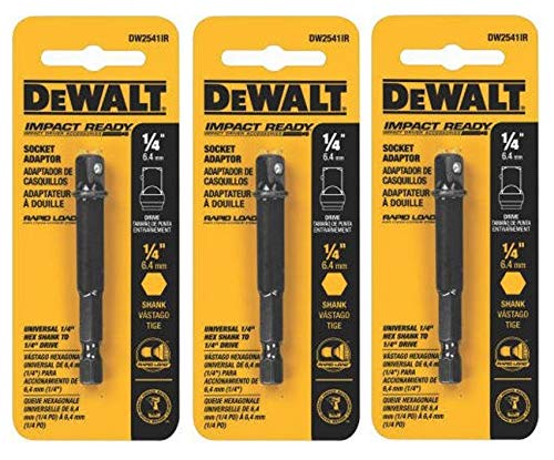 DeWalt DW2541IR 1/4IN HEX TO 1/4IN SQ IMP READY SOCKT AD