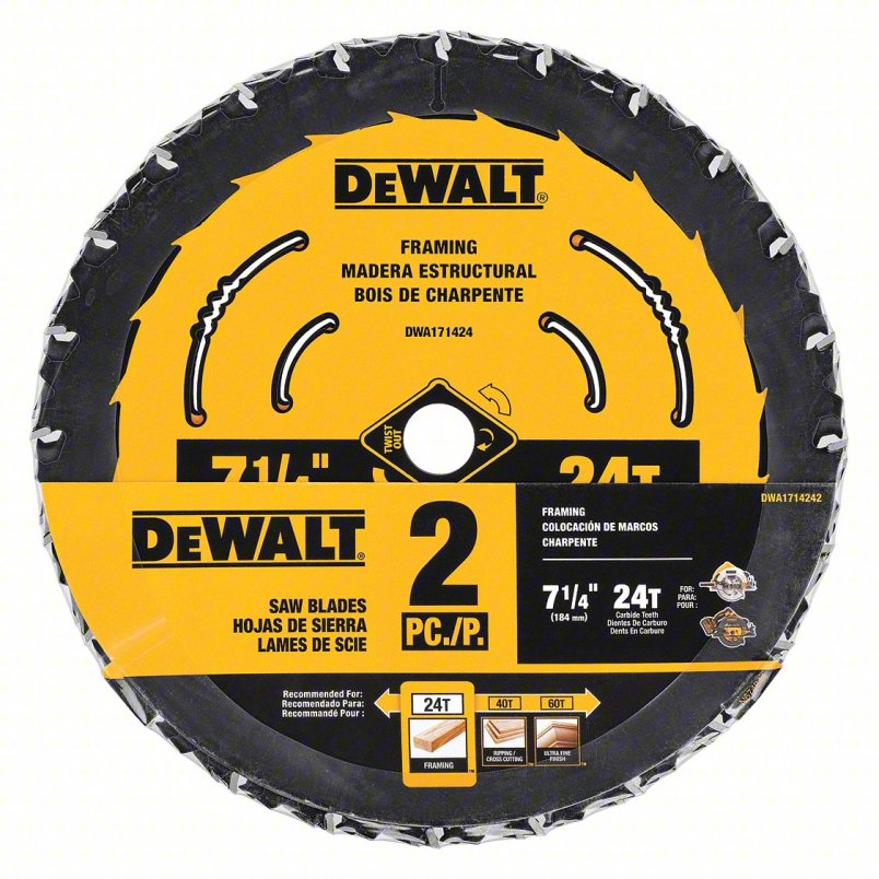 DeWalt DWA1714242 7-1/4IN 24T 2PK