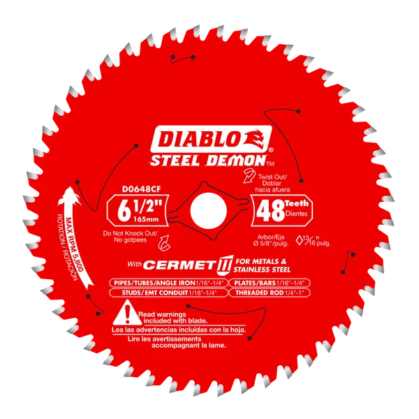 DIAD0648CFA - DIABLO STL CERMET 6-1/2 48T BLK