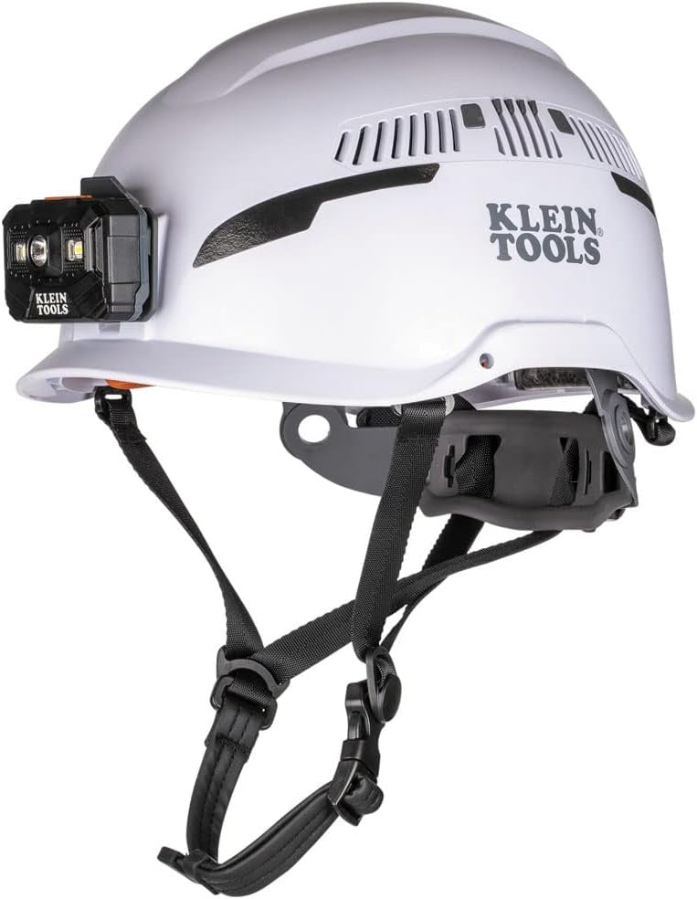 KLEIN60526Safety Helmet, Type-2, Vented Class C, with Rechargeable Headlamp