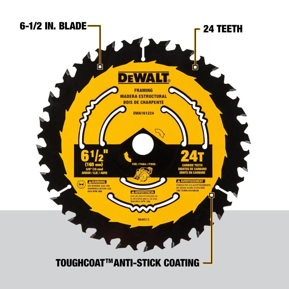 DeWalt DWA161224 6 1/2IN 24T BLISTER
