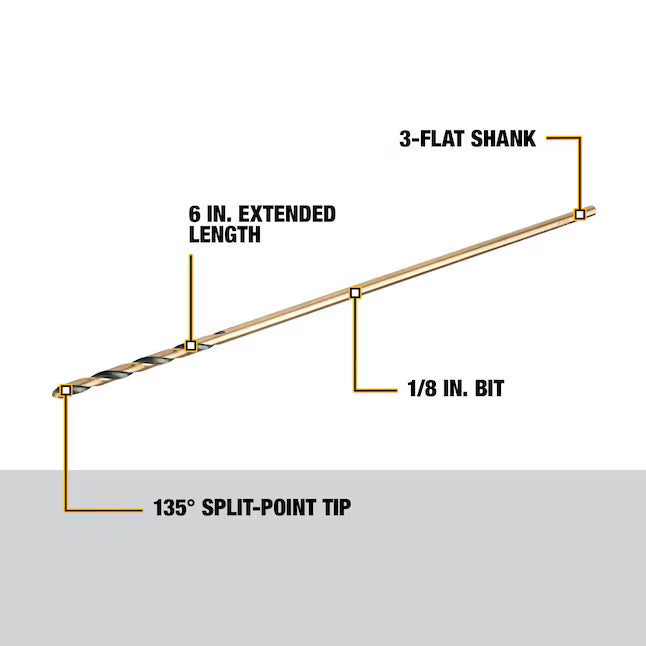 DeWalt DW1603 1/8IN x 6IN  AIR DRILL BIT